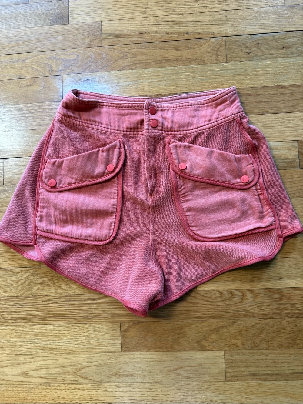 Free People Coral Utility Pocket Athletic Shorts